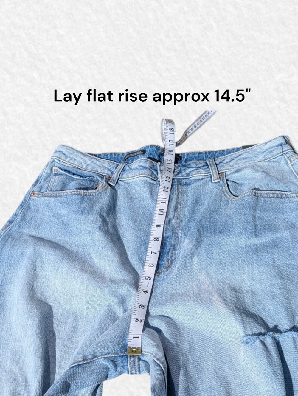 Wild Fable NEW Plus Size 18: Light Blue High-Rise Distressed Wide-Leg Jean-Women - Picture 7 of 8